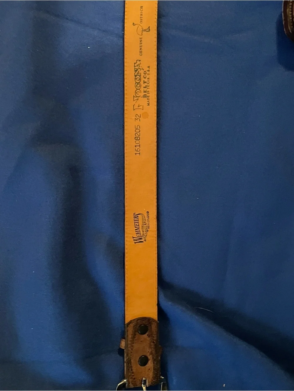 Ostrich 32 Nocona Belt